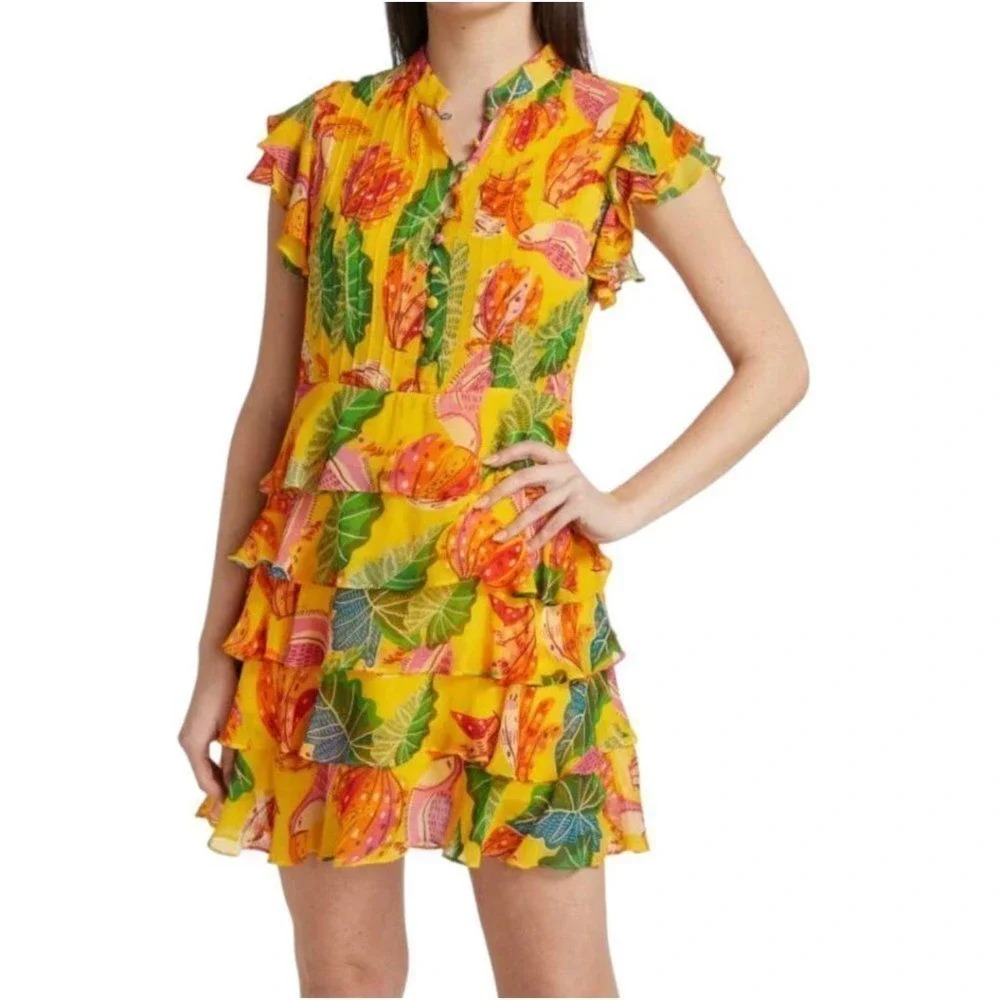 Farm Rio Women's Size Medium Beaks and Bananas Mini Dress